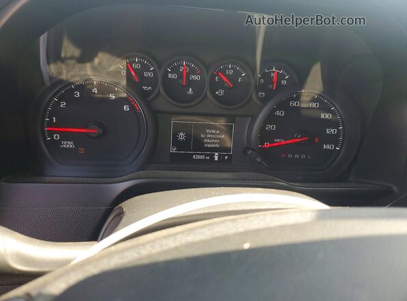 3GCNWAEF1MG250419 2021 CHEVROLET SILVERADO White Instrument cluster view