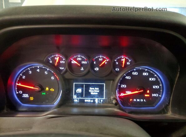 3GCNWAEH4KG177366 2019 CHEVROLET SILVERADO Silver Widok zestawu wskaźników