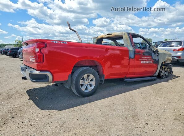 3GCNYAEK0MG394115 2021 CHEVROLET SILVERADO Красный Задняя правая четверть