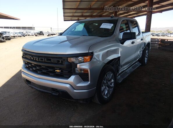 3GCPABEK7NG510866 2022 CHEVROLET SILVERADO Silver წინა მარცხენა ხედი სამი მეოთხედიდან