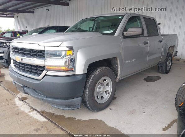3GCPCNEH9JG432701 2018 CHEVROLET SILVERADO Серебряный Передняя левая четверть