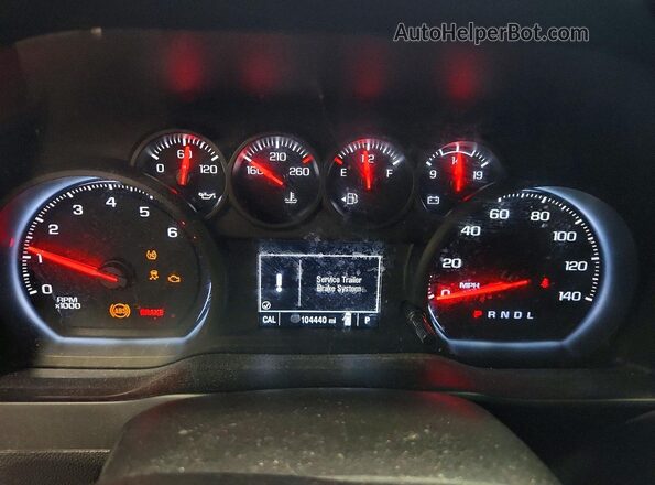 3GCPWBEH6LG451716 2020 CHEVROLET SILVERADO Silver Вид щитка приладів