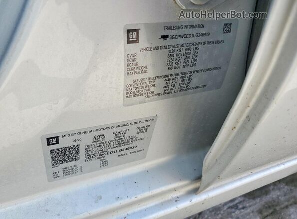 3GCPWCED1LG346939 2020 CHEVROLET SILVERADO Silver Widok komory silnika