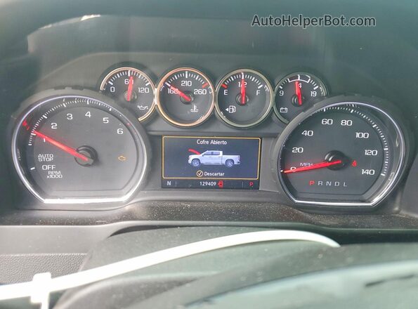 3GCPWCED2LG235011 2020 CHEVROLET SILVERADO Gray Вид щитка приладів