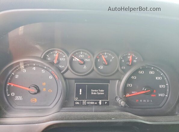 3GCPYCEF3KG156036 2019 CHEVROLET SILVERADO White Вид щитка приладів