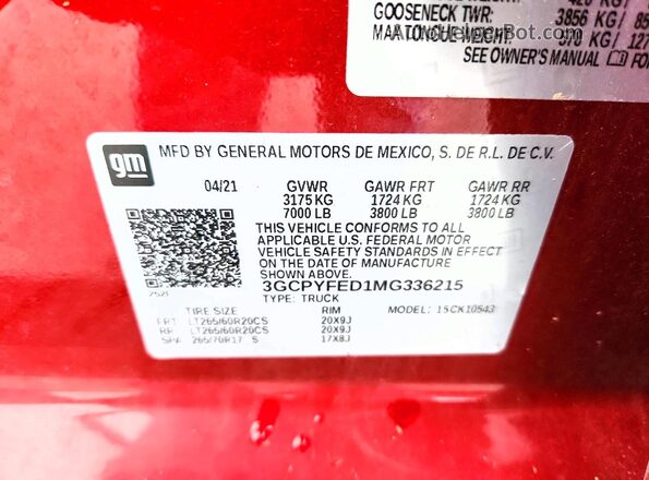 3GCPYFED1MG336215 2021 CHEVROLET SILVERADO Red Widok komory silnika