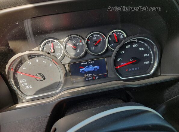 3GCPYFED2MG311615 2021 CHEVROLET SILVERADO Серебряный Вид щитка приборов