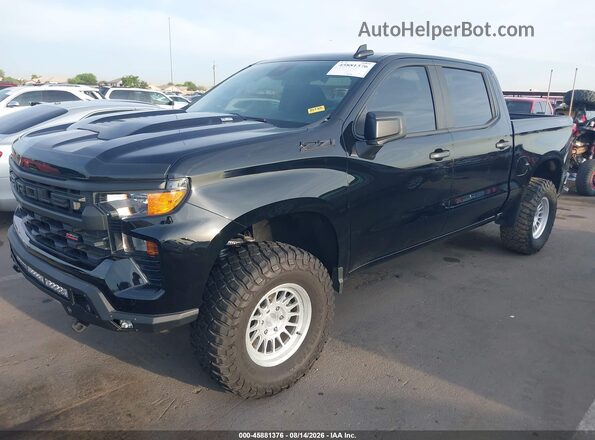 3GCUDCED4RG338142 2024 CHEVROLET SILVERADO Black წინა მარცხენა ხედი სამი მეოთხედიდან