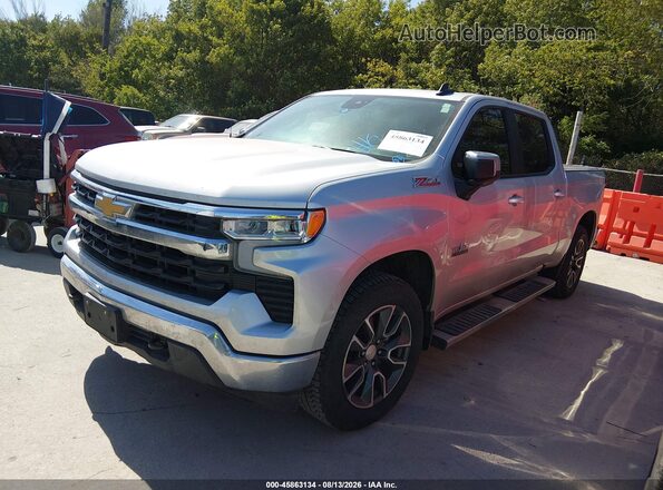 3GCUDDED2NG579326 2022 CHEVROLET SILVERADO Silver Առջևի ձախ երեք քառորդ տեսարան