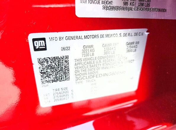 3GCUDFED4NG606585 2022 CHEVROLET SILVERADO Red Вид підкапотного простору