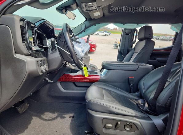 3GCUDFED4NG606585 2022 CHEVROLET SILVERADO Red Вид салону спереду