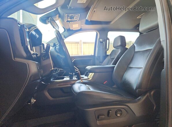 3GCUDFET4NG567102 2022 CHEVROLET SILVERADO Black Widok wnętrza z przodu
