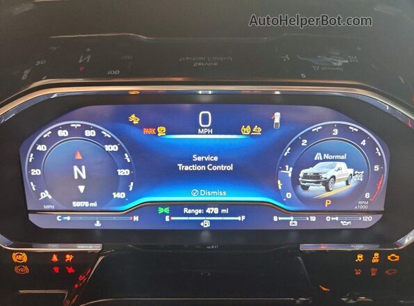 3GCUDHE80RG163582 2024 CHEVROLET SILVERADO Silver ხელსაწყოთა პანელის ხედი