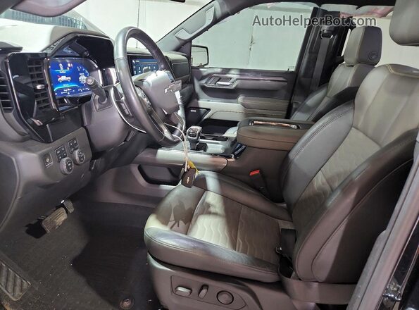 3GCUDHEL5NG573521 2022 CHEVROLET SILVERADO Black Front interior view