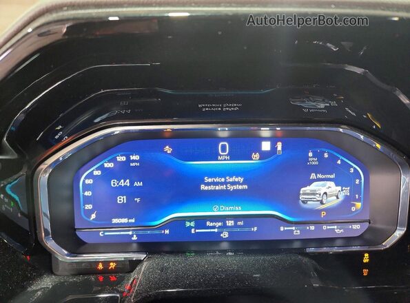 3GCUDHEL5NG573521 2022 CHEVROLET SILVERADO Black Instrument cluster view