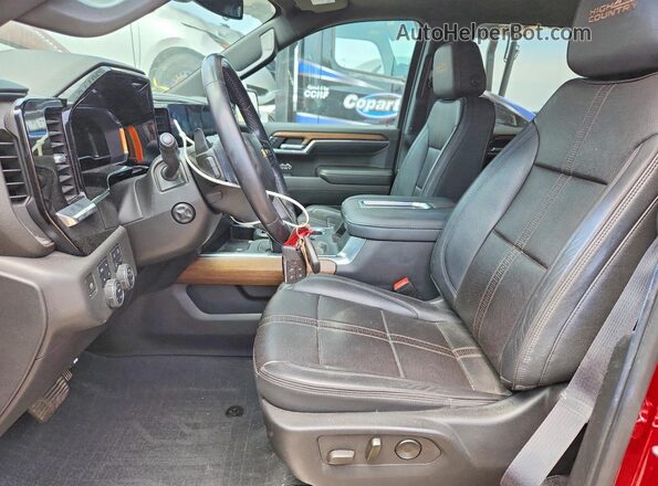 3GCUDJET9NG603627 2022 CHEVROLET SILVERADO Красный Вид салона спереди