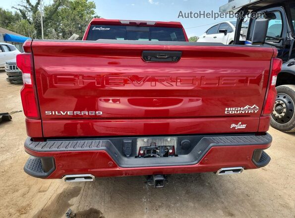 3GCUDJET9NG603627 2022 CHEVROLET SILVERADO Красный Вид сзади