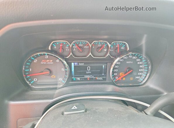 3GCUKREC2HG224476 2017 CHEVROLET SILVERADO White Vista del cuadro de instrumentos