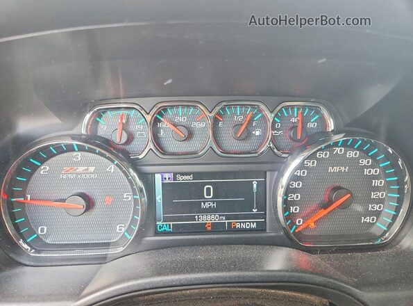 3GCUKREC4GG289831 2016 CHEVROLET SILVERADO Black Вид щитка приладів