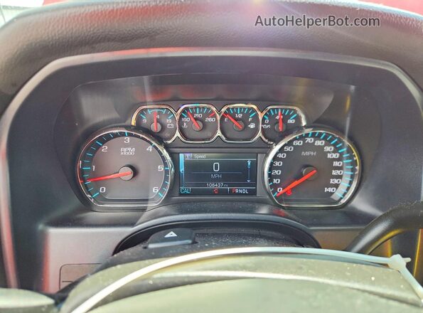 3GCUKREC4JG595919 2018 CHEVROLET SILVERADO Red ხელსაწყოთა პანელის ხედი