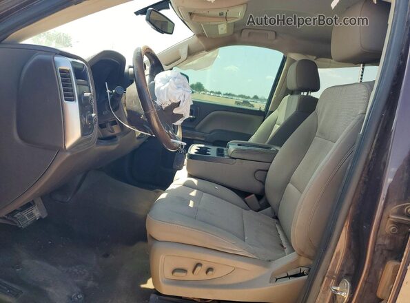 3GCUKREC7GG186855 2016 CHEVROLET SILVERADO Brown წინა სალონის ხედი