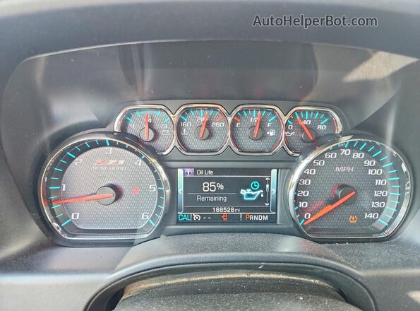 3GCUKREC9GG191975 2016 CHEVROLET SILVERADO Белый Вид щитка приборов