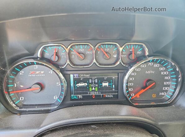 3GCUKREC9JG147756 2018 CHEVROLET SILVERADO Black Вид щитка приладів