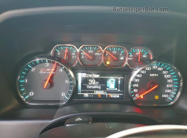 3GCUKRECXGG257627 2016 CHEVROLET SILVERADO White ხელსაწყოთა პანელის ხედი