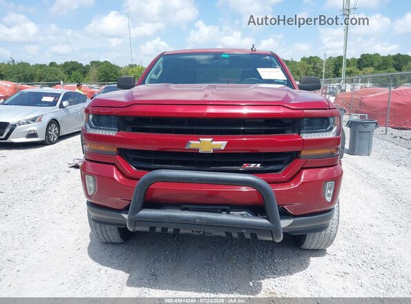 3GCUKRECXJG470570 2018 CHEVROLET SILVERADO Burgundy ხელსაწყოთა პანელის ხედი
