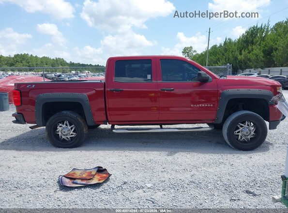 3GCUKRECXJG470570 2018 CHEVROLET SILVERADO Burgundy უკანა სალონის ხედი