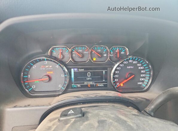 3GCUKRECXJG486865 2018 CHEVROLET SILVERADO White Вид щитка приладів