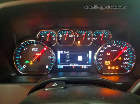 3GCUKREH8HG331236 2017 CHEVROLET SILVERADO Blue Вид щитка приладів