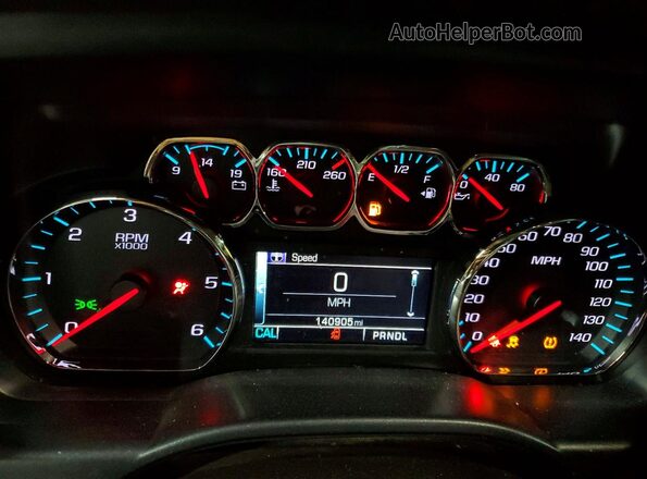 3GCUKSEC6JG360204 2018 CHEVROLET SILVERADO White Vista del cuadro de instrumentos