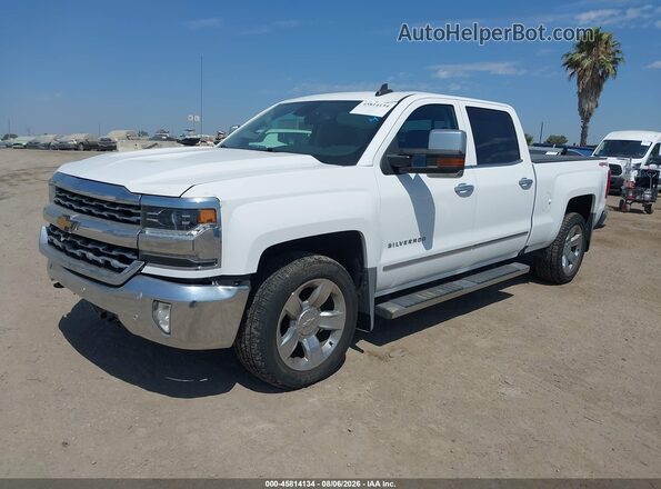 3GCUKSEJ6JG368365 2018 CHEVROLET SILVERADO White Առջևի ձախ երեք քառորդ տեսարան