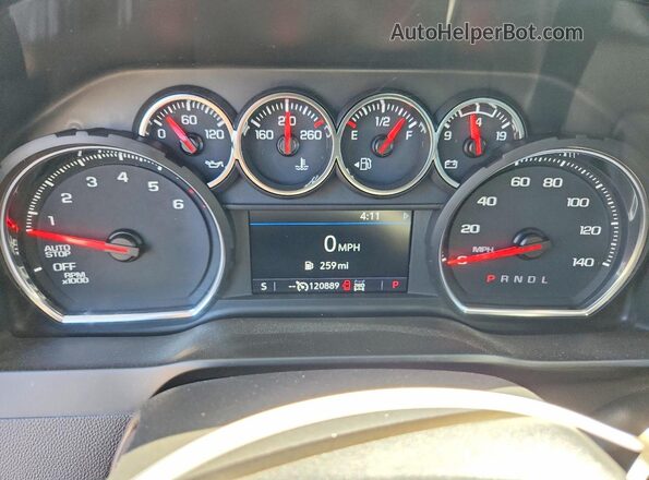 3GCUYDED0LG419348 2020 CHEVROLET SILVERADO White Widok zestawu wskaźników