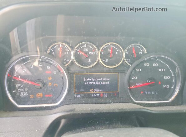 3GCUYDED2KG256684 2019 CHEVROLET SILVERADO White ხელსაწყოთა პანელის ხედი