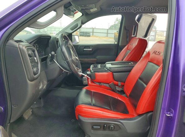 3GCUYEED1LG408428 2020 CHEVROLET SILVERADO Purple Front interior view