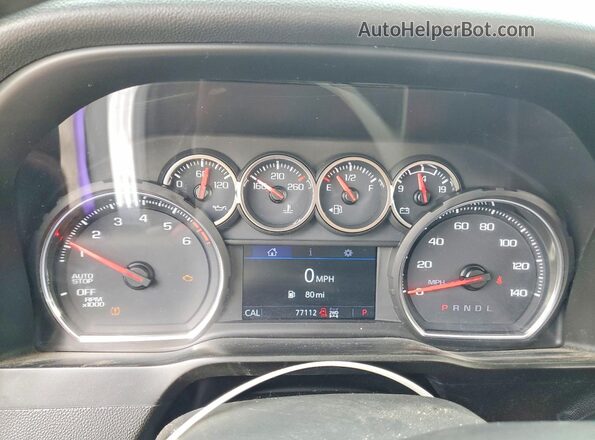 3GCUYEED1LG408428 2020 CHEVROLET SILVERADO Purple Instrument cluster view