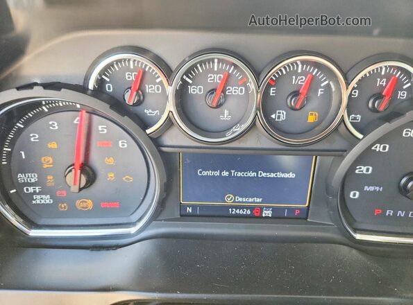 3GCUYEED2KG301886 2019 CHEVROLET SILVERADO Red ხელსაწყოთა პანელის ხედი
