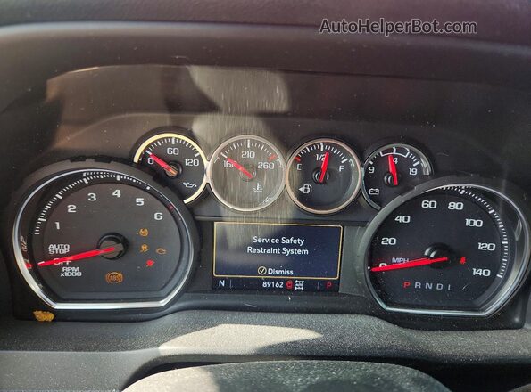 3GCUYEED2LG229458 2020 CHEVROLET SILVERADO Red Instrument cluster view