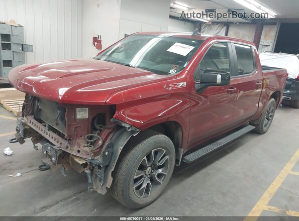 3GCUYEED6KG136229 2019 CHEVROLET SILVERADO Red Առջևի ձախ երեք քառորդ տեսարան