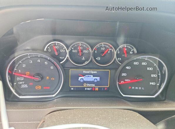 3GCUYEED7KG295602 2019 CHEVROLET SILVERADO White Instrument cluster view