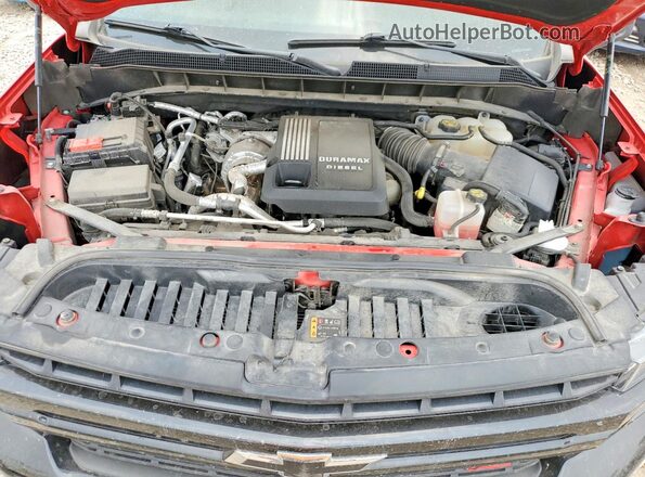 3GCUYFETXNG198122 2022 CHEVROLET SILVERADO Red Vista interior trasera
