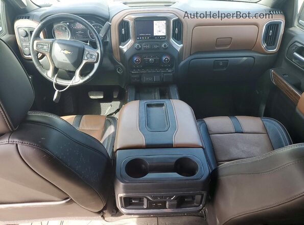 3GCUYHED6KG125264 2019 CHEVROLET SILVERADO White Widok deski rozdzielczej