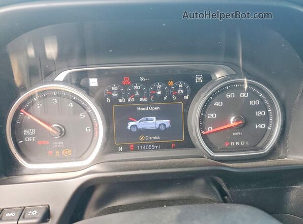3GCUYHED6KG125264 2019 CHEVROLET SILVERADO White Widok zestawu wskaźników