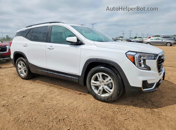 3GKALMEG6PL135946 2023 GMC TERRAIN Белый Передняя правая четверть
