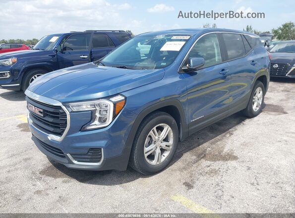 3GKALMEG6RL366493 2024 GMC TERRAIN Blue Առջևի ձախ երեք քառորդ տեսարան