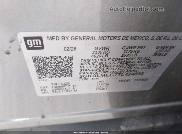 3GKALMEG7TL424893 2026 GMC TERRAIN Silver Widok komory silnika
