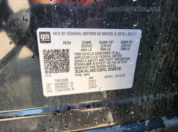 3GKALMEG8RL358878 2024 GMC TERRAIN Черный Вид наклейки с VIN-кодом