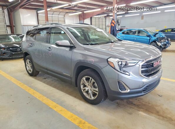 3GKALMEV0JL293706 2018 GMC TERRAIN Gray Przód prawy
